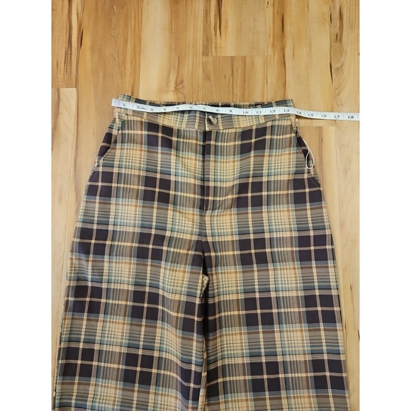 BP Women's High Waist Checkered Brown Plaid Trousers Size Small - Picture 8 of 13